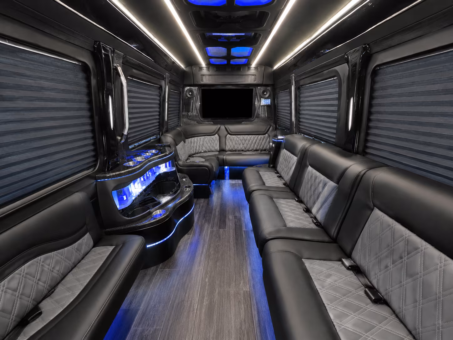 fort smith 30 passenger party bus inside